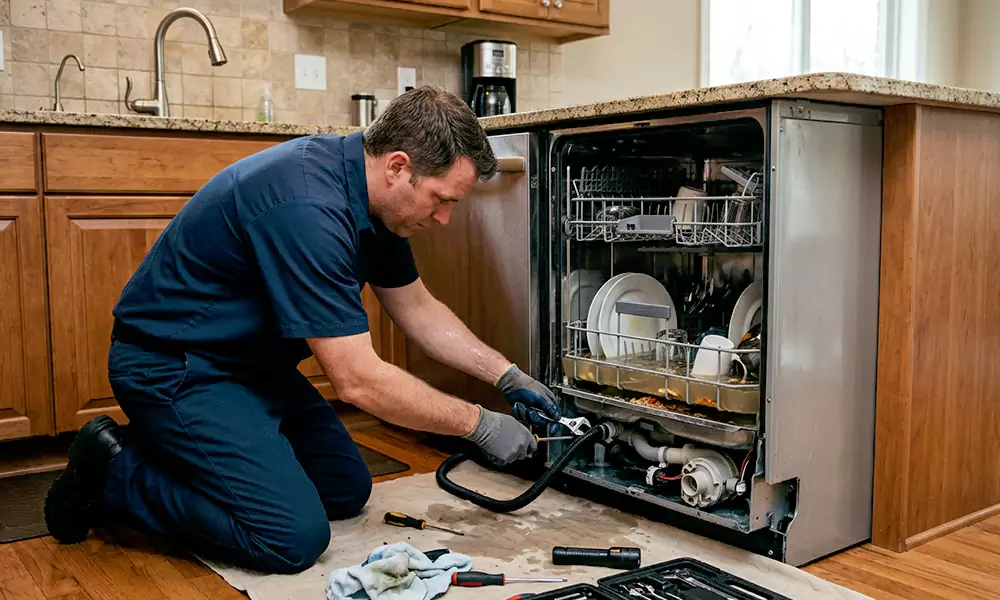 Dishwasher Not Draining Repair in Woburn, MA