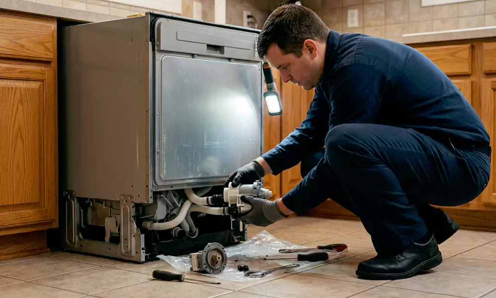 Dishwasher Pump Replacement in Woburn, MA