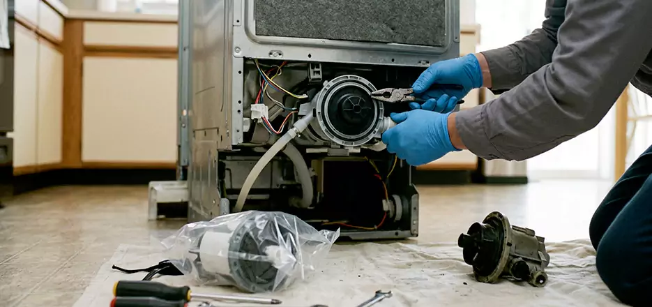 Dishwasher Motor Pump Replacement in Woburn