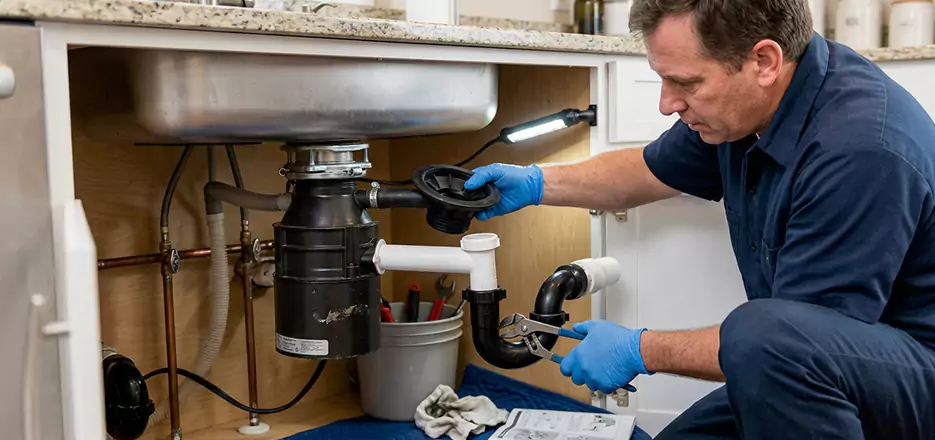 Garbage Disposal Splash Guard and Trap Installation in Woburn